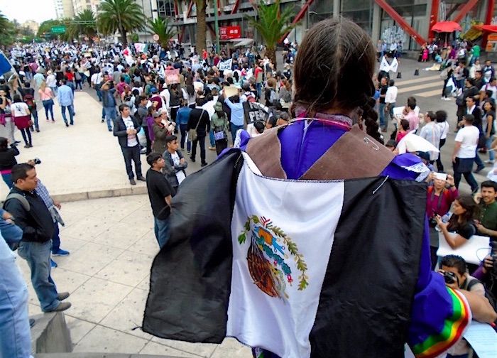 "Lucha , lucha, lucha, no dejes de luchar por un Gobierno obrero, campesino y popular”, gritaban. Foto: Sugeyry Gándara, SinEmbargo