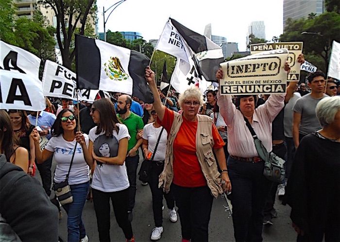 Adultos, jóvenes, adolescentes y hasta niños protestaron, al unísono, exigieron: ¡Fuera Peña!. Foto: Sugeyry Gándara, SinEmbargo