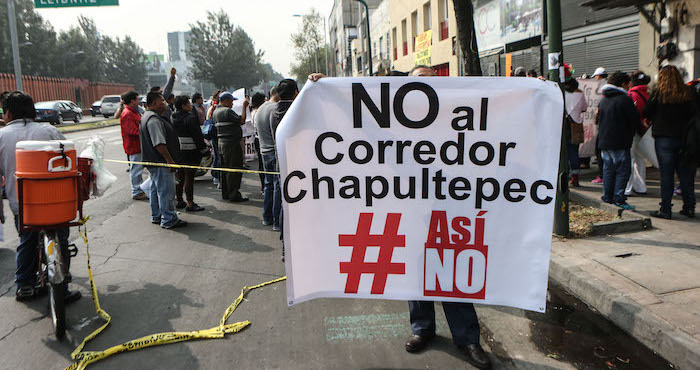 Habitantes de la Cuauhtémoc protestan ante lo que consideran el intento de imposición del CCC. Foto: Francisco Cañedo, SinEmbargo