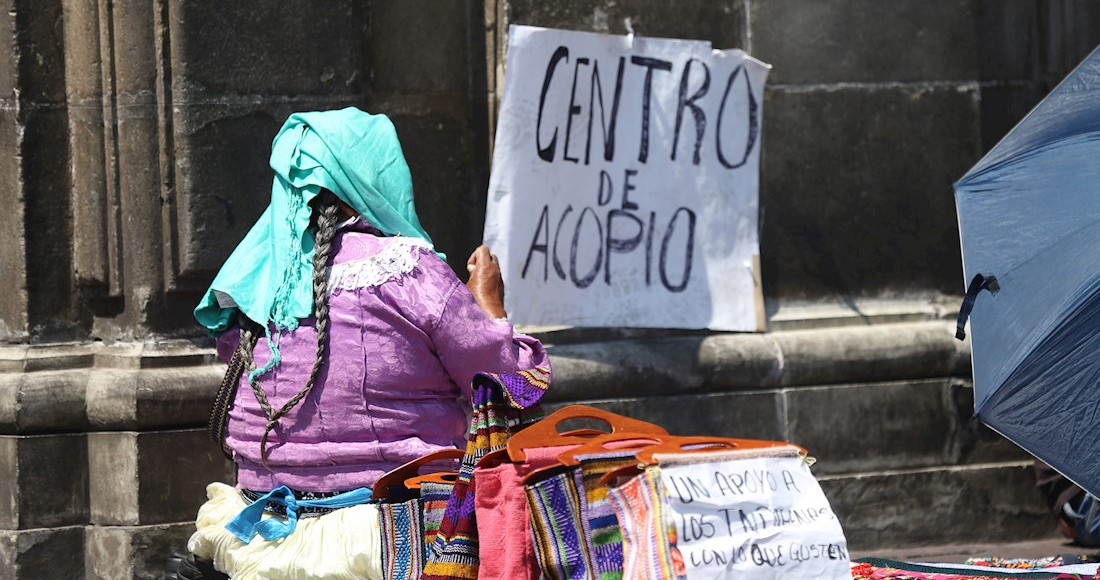 Indigenas artesanías comida coronavirus cdmx