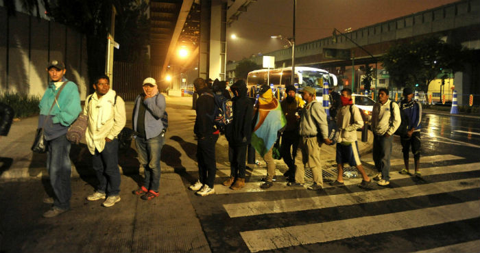 Migrantes en la Ciudad de México.