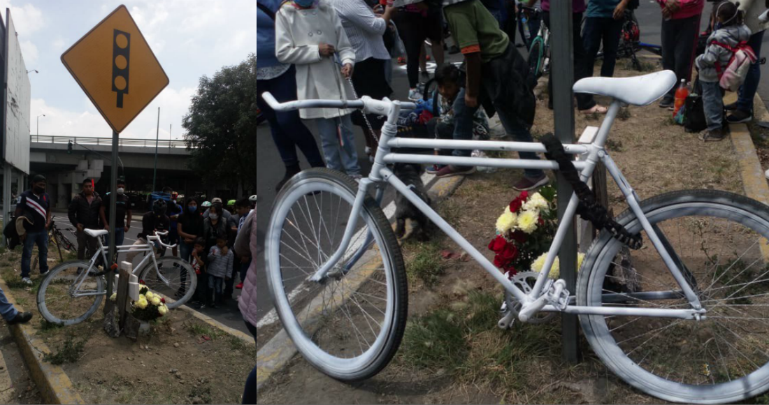 Ciclistas protestan por la muerte de un afilador.