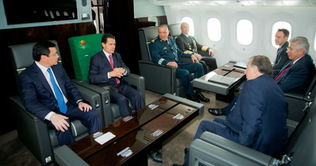 En 2016, Enrique Peña Nieto viajó por primera vez en el avión presidencial para encabezar los actos que con motivo del 101 Aniversario de la Fuerza Aérea Mexicana en Sonora.