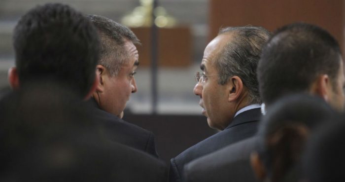 Felipe Calderón, expresidente de México, y su entonces Secretario de Seguridad Pública, Genaro García Luna, en 2012.