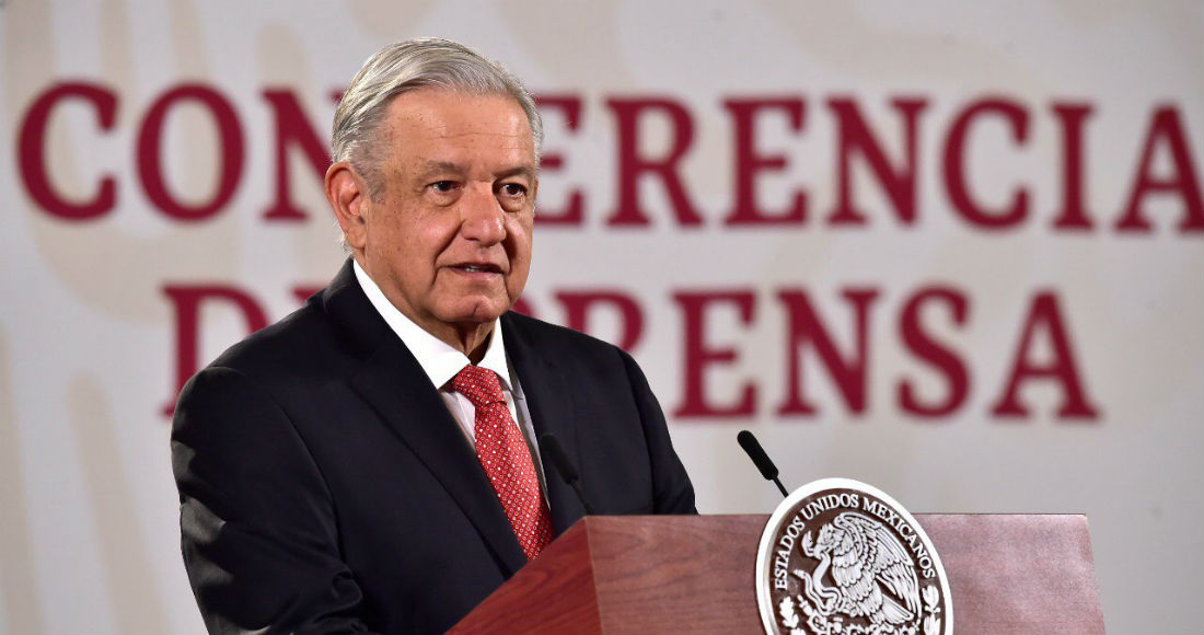 El Presidente Andrés Manuel López Obrador en su conferencia de este miércoles.