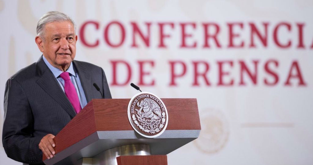 El Presidente Andrés Manuel López Obrador en su conferencia de prensa de este jueves.