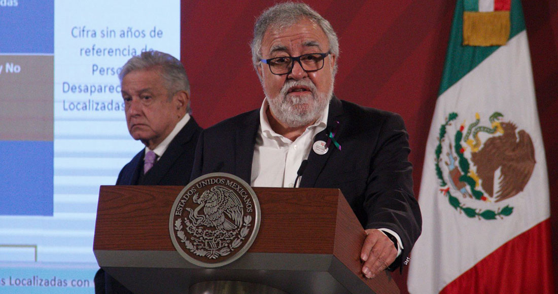 Alejandro Encinas Rodríguez, Subsecretario de Derechos Humanos, Población y Migración, en conferencia de prensa en el Palacio Nacional. Foto: Andrea Murcia, Cuartoscuro