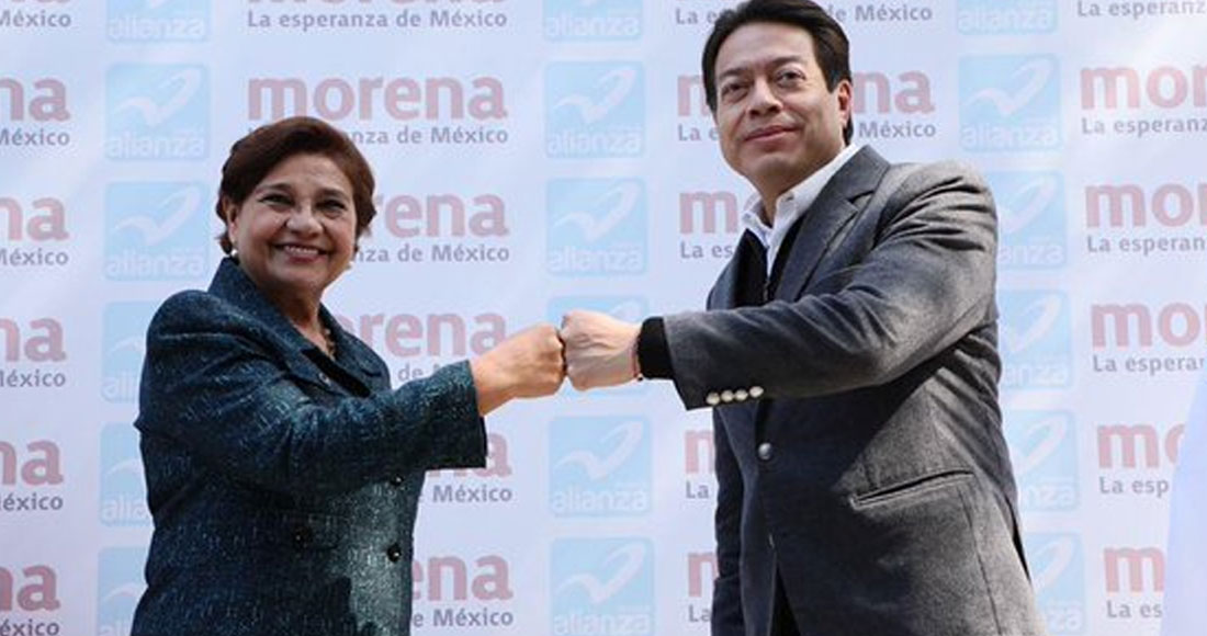 Mario Delgado y Sonia Rincón, dirigentes de Morena y Nueva Alianza, respectivamente, anunciaron coalición para las próximas elecciones del 2021. Foto: Twitter @mario_delgado