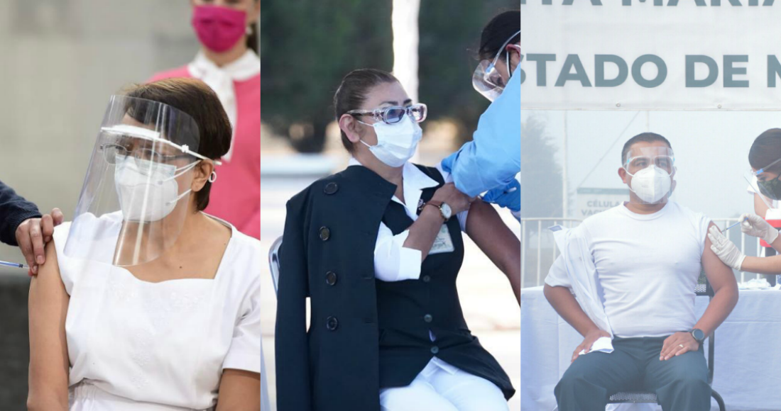 María Irene Ramírez, jefa de Enfermería en la Unidad de Terapia Intensiva del Hospital “Rubén Leñero” de la Ciudad de México; María del Rosario Lora López, enfermera especialista del Hospital ‘El Marqués’ en Querétaro; y Daniel Díaz Domínguez, mayor médico cirujano, jefe de Asistencia Interna del Hospital Militar de zona en Toluca, Estado de México.