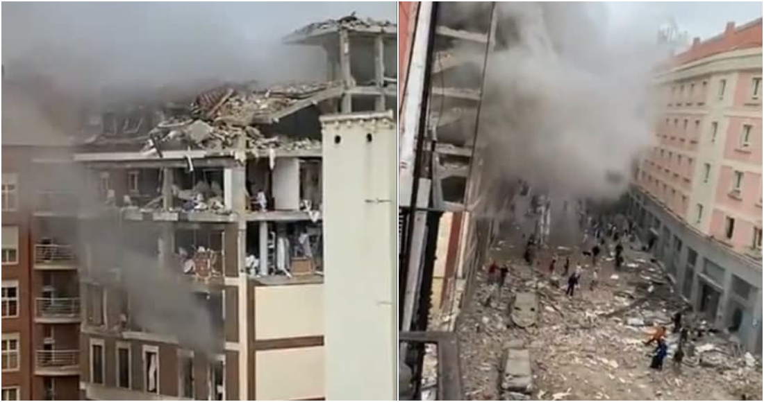 Explosion edificio madrid toledo video