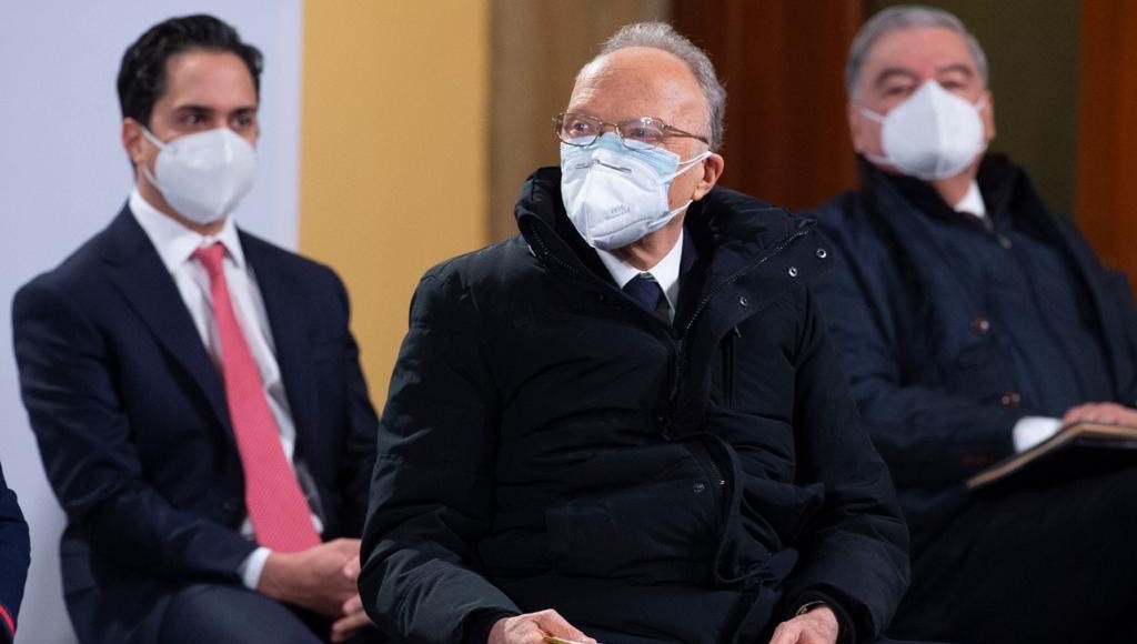 Alejandro Gertz Manero, titular de la Fiscalía General de la República, en la conferencia de prensa del Presidente Andrés Manuel López Obrador.