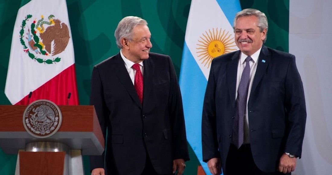 El Presidente de México, Andrés Manuel López Obrador, y su homólogo argentino, Alberto Fernández.