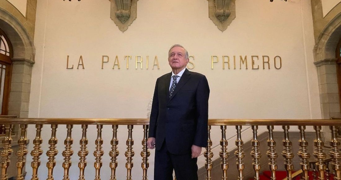 El Presidente Andrés Manuel López Obrador en Palacio Nacional.