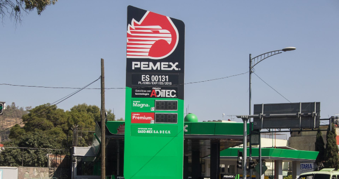 Una gasolinería de Pemex.