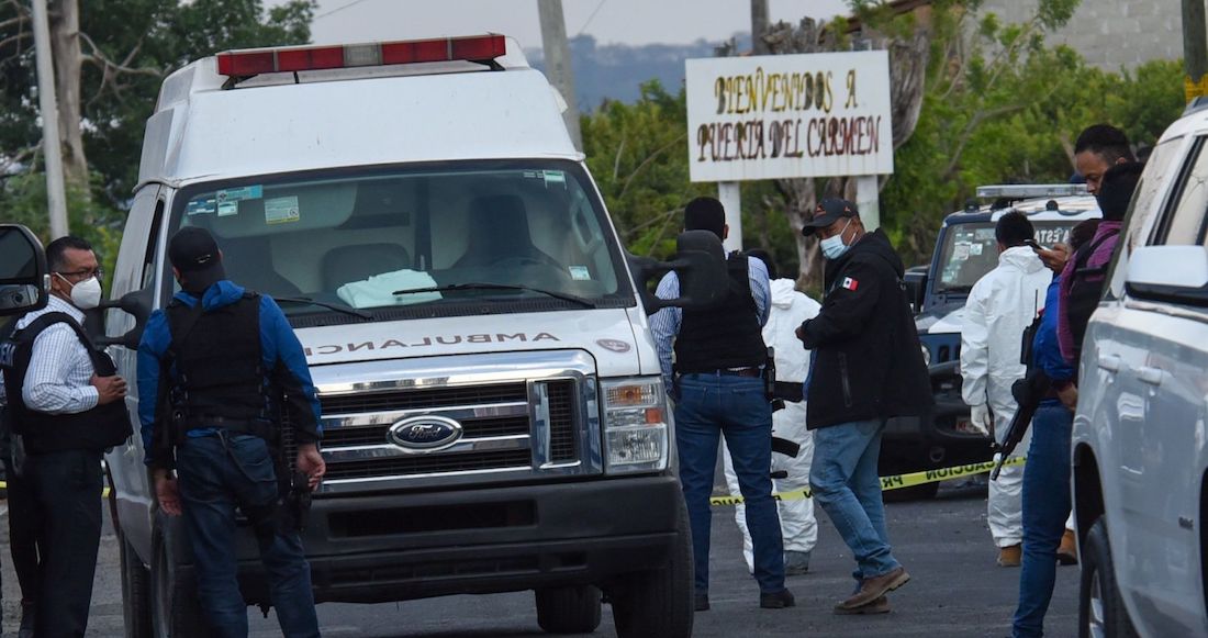 Foto masacre policías en Coatepec estado de méxico