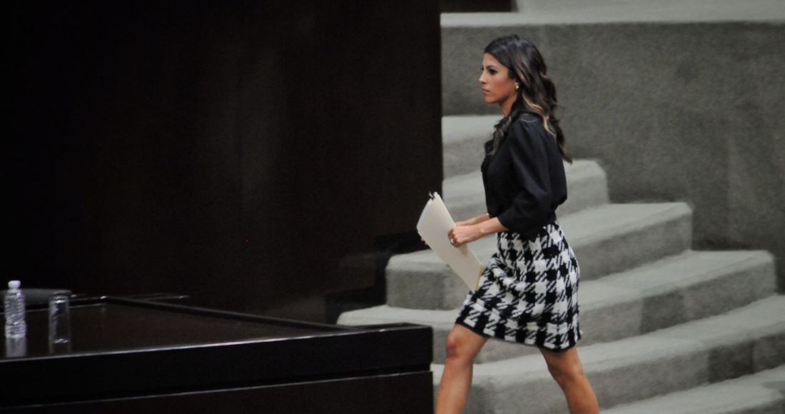 La Senadora del PRI Sylvana Beltrones, durante una sesión del congreso general.