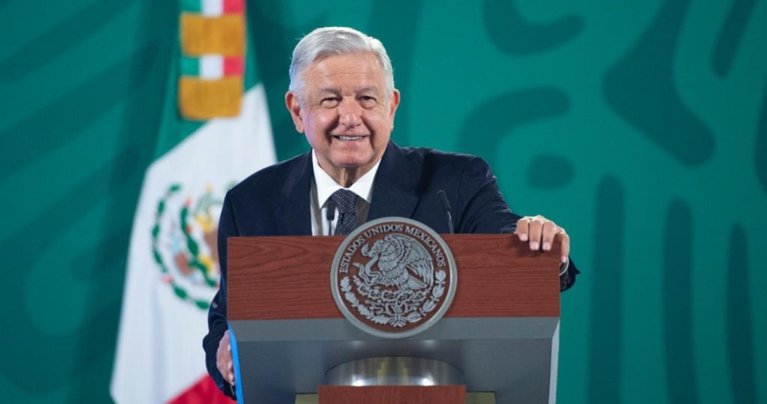 El Presidente Andrés Manuel López Obrador en su conferencia de este viernes.