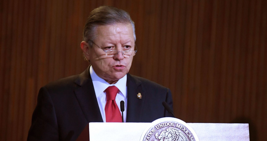 Arturo Zaldívar, Ministro presidente de la Suprema Corte de Justicia de la Nación (SCJN), durante la ceremonia del 103 Aniversario de la Promulgación de la Constitución.