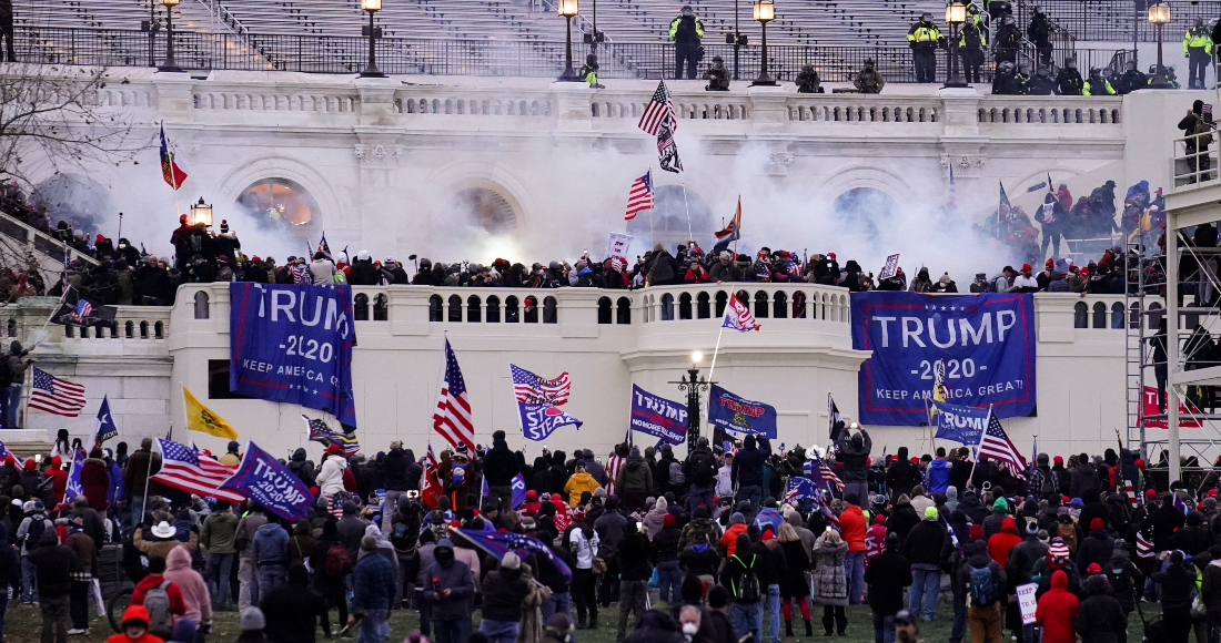 Foto tomada durante el asalto al Capitolio en Washington el 6 de enero de 2021.