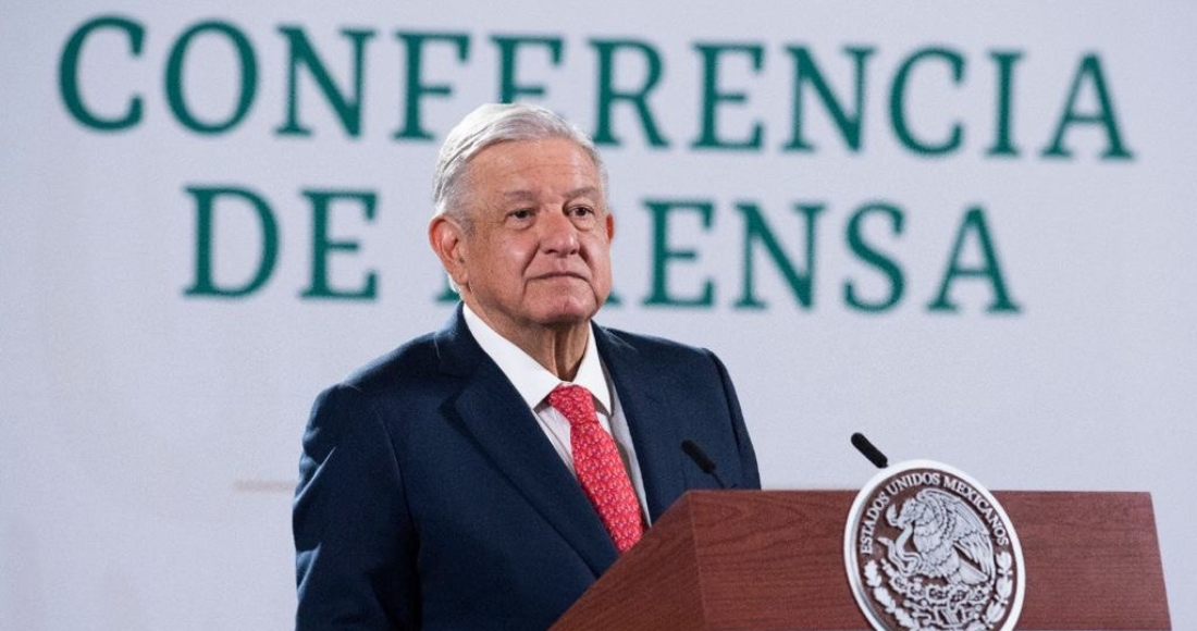 El Presidente Andrés Manuel López Obrador durante su conferencia en Palacio Nacional, donde habló del caso Cabeza de Vaca.