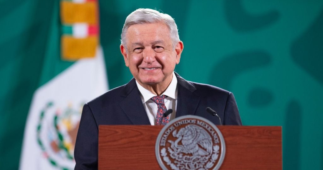 El Presidente Andrés Manuel López Obrador en su conferencia de prensa matutina.