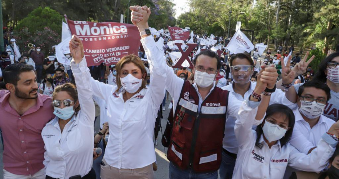 La candidata de Morena a la gubernatura de San Luis Potosí, Mónica Rangel.