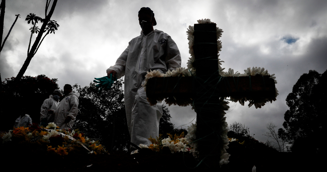 Trabajadores Entierran a Víctimas Mortales De Covid En El Cementerio Vila Formosa En Sao Paulo brasil