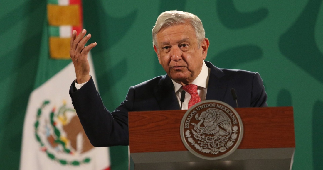 Andrés Manuel López Obrador, Presidente de México, durante su conferencia de prensa en Palacio Nacional.