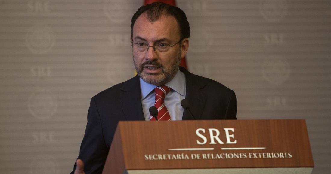 Luis Videgaray, entonces Secretario de Relaciones Exteriores, en un evento de diciembre de 2017.