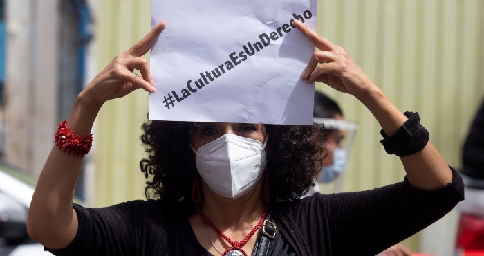 Protesta de la Unión de Trabajadores del Espectáculo.