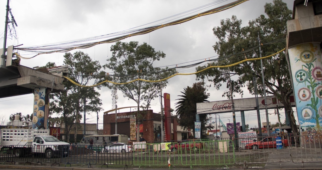 Zona del del colapso de la estación Olivos de la Línea 12 del Metro.