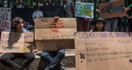 En julio de 2019, activistas ecologistas se manifestaron frente al edificio donde se encuentran las oficinas de Grupo México.