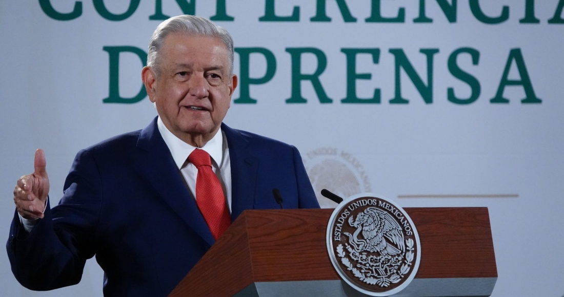 El Presidente Andrés Manuel López Obrador Durante La Conferencia Matutina En Palacio Nacional