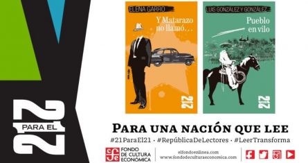 Algunos de los libros que forman parte de la colección "21 para el 21" del Fondo de Cultura Económica (FCE).