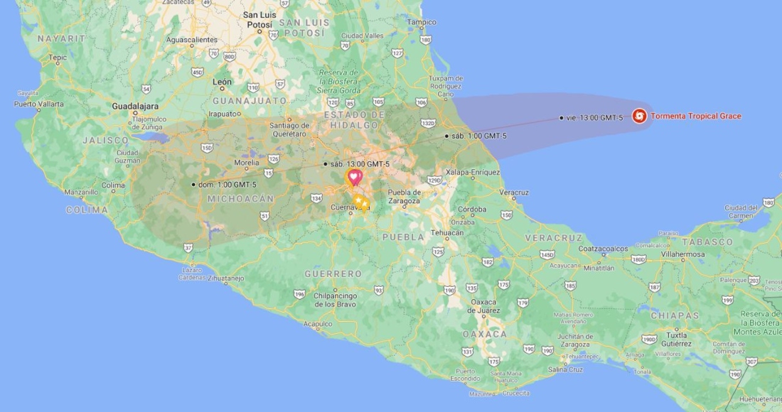 grace Se Ha Reintensificado a Huracán Categoría Sobre El Golfo De México Y Se Dirige Hacia Las Costas De Veracruz