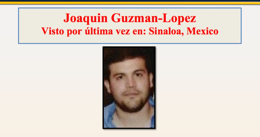 El Departamento De Estado De Los Estados Unidos Difundió Una Nueva Fotografía De Joaquín Guzmán López Mejor Conocido Como el Chapito Hijo Del Fundador Del Cártel De Sinaloa cds Joaquín el Chapo Guzmán Loera