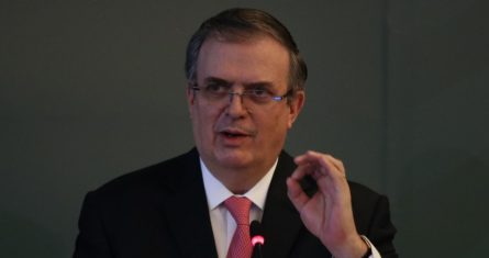 Marcelo Ebrard, Secretario de Relaciones Exteriores, durante la Revisión del Plan de Acción e Instalación del Grupo de Alto Nivel de Seguridad México-Estados Unidos.