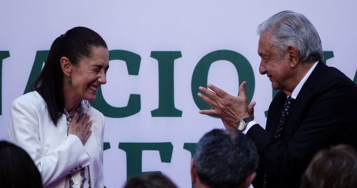 Claudia Sheinbaum Jefa De Gobierno De La Ciudad De México Y El Presidente Andrés Manuel López Obrador