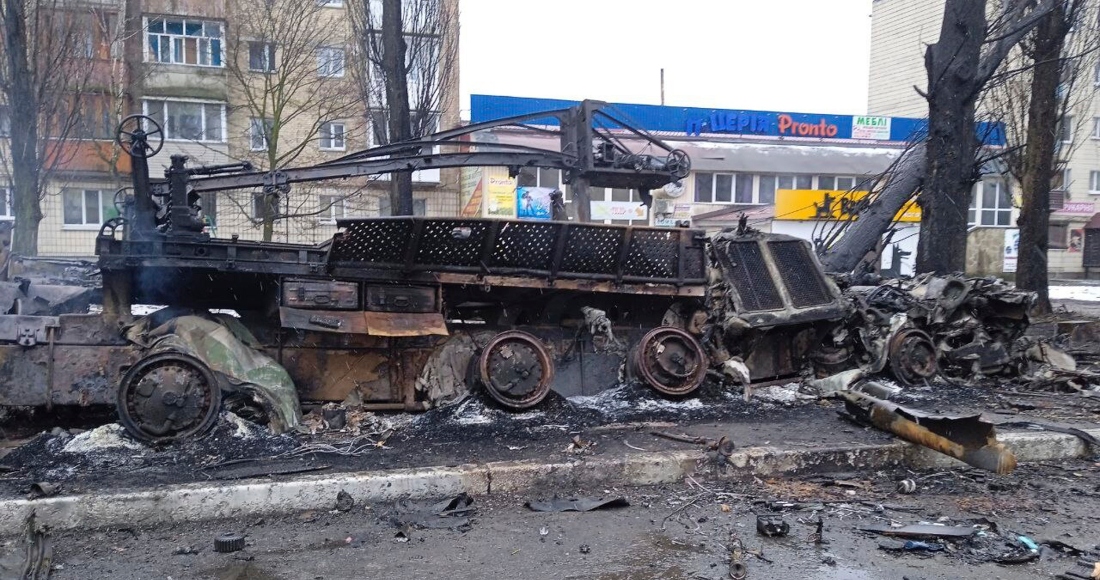 Una Vista De Los Daños Sufridos En La Zona Residencial De Borodyanka En Las Afueras De Kiev Ucrania El Jueves De Marzo De Luego De Un Ataque Ruso