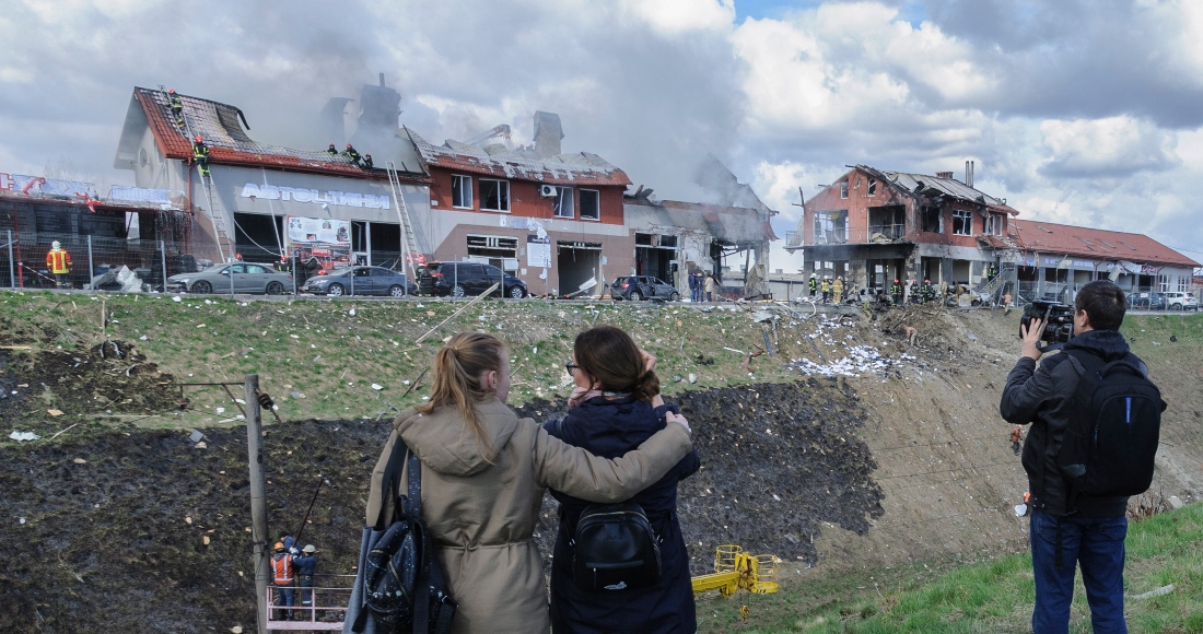 Destrozos En Leópolis ucrania