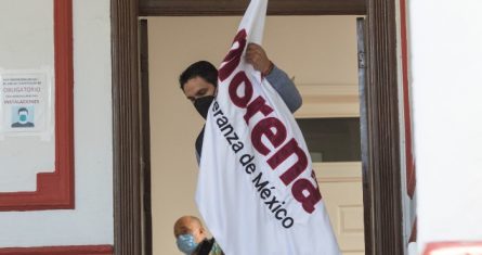 Bandera de Morena.