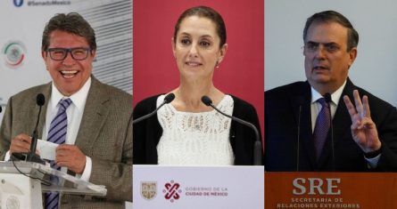 Ricardo Monreal, Claudia Sheinbaum y Marcelo Ebrard.