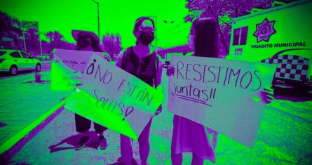 Protesta de mujeres en Irapuato, Guanajuato.