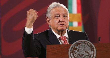 Andrés Manuel López Obrador, Presidente de México, en conferencia desde Palacio Nacional.