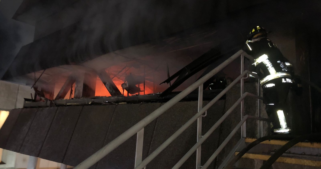 Un Incendio Se Registró La Mañana De Este Lunes En Un Edificio De La Secretaría De Obras Y Servicios sobse De La Ciudad De México