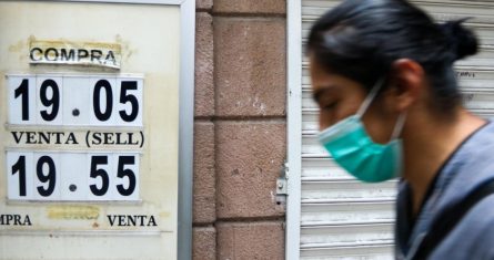 Cotización del dólar en la Ciudad de México.