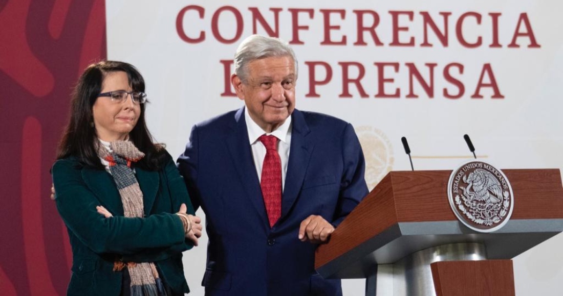 María Elena Álvarez buylla Directora Del Consejo Nacional De Ciencia Y Tecnología conacyt Y El Presidente Andrés Manuel López Obrador En Palacio Nacional